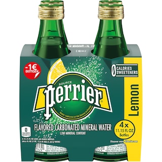 PERRIER | Νερό Ανθρακούχο Λεμόνι 4x330ml Έκπτωση 1Ε