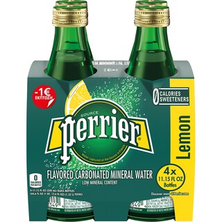 PERRIER | Νερό Ανθρακούχο Λεμόνι 4x330ml Έκπτωση 1Ε