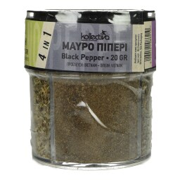 KOLLECTIVA | Αλατιέρα 4 Θέσεων με Αλάτι Πιπέρι Ρίγανη Θυμάρι 70g