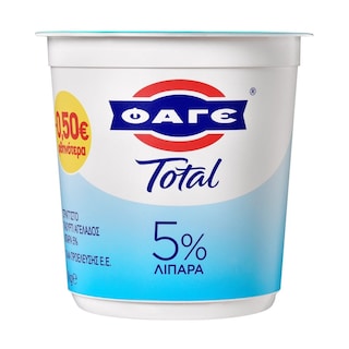 TOTAL | Γιαούρτι Στραγγιστό 5% Λιπαρά 1kg Έκπτωση 0.50Ε