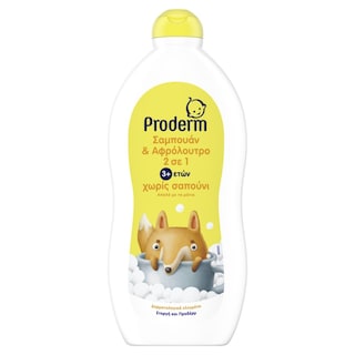 PRODERM | Σαμπουάν & Αφρόλουτρο Χωρίς Σαπούνι 3+ Ετών 700ml