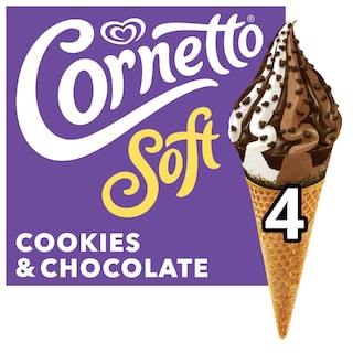 CORNETTO | Παγωτό Πύραυλος Σοκολάτα Μπισκότο 4x81g
