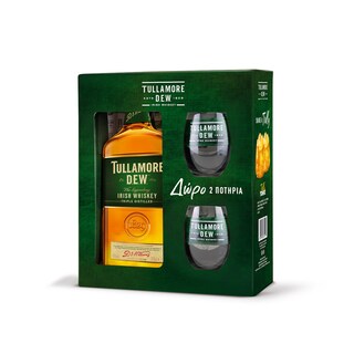 TULLAMORE DEW | Ουίσκι Ιρλανδίας Δώρο 2 ποτήρια 700ml