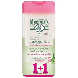LE PETIT MARSEILLAIS | Αφρόλουτρο Αλόε Βέρα & Άνθη Μηλιάς 650ml 1+1 Δώρο