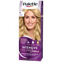 PALETTE | Βαφή Μαλλιών Intensive Color 9 Ξανθό Πολύ Ανοιχτό 1 Τεμάχιο