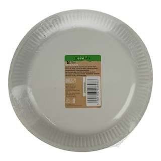 DECORATA | Πιάτα Βιοδιασπώμενα 23cm Λαχανί 8 Τεμάχια