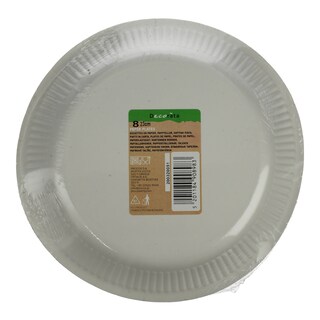 DECORATA | Πιάτα Βιοδιασπώμενα 23cm Λαχανί 8 Τεμάχια