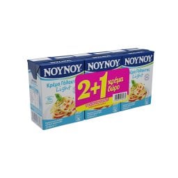 ΝΟΥΝΟΥ | Κρέμα Γάλακτος Light 3x200ml 2+1 Δώρο