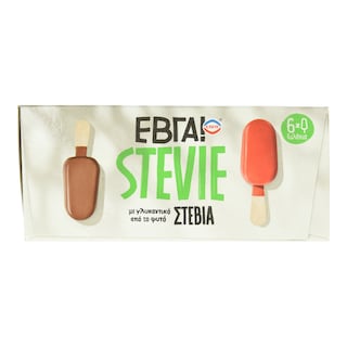 ΕΒΓΑ | Παγωτό Ξυλάκια Stevie Φράουλα & Σοκολάτα 6X50 ml