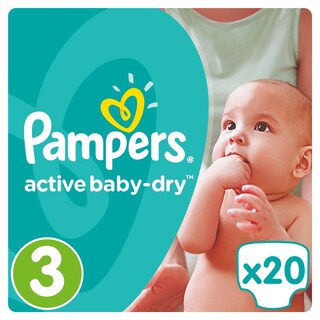 PAMPERS | ACTIVE BABY DRY | ΠΑΝΕΣ ACTIVE BABY DRY NΟΥΜΕΡΟ 3 (5-9 KG) 20 ΤΕΜ