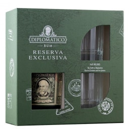DIPLOMATICO | Ρούμι Diplomatico Reserva Exclusiva 700ml + 2 Ποτήρια