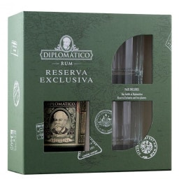 Ρούμι Diplomatico Reserva Exclusiva 700ml + 2 Ποτήρια