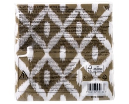 DECORATA | Χαρτοπετσέτες Καφέ Σχέδιο 33x33cm 20 Τεμάχια 113g
