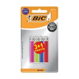 BIC | Αναπτήρες Mini 4 Τεμάχια 3+1 Δώρο