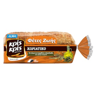 ΚΡΙΣ ΚΡΙΣ | Ψωμί Τόστ Φέτες Ζωής Χωριάτικο 500g Έκπτωση 0.30Ε