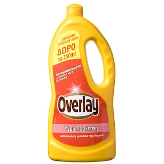 OVERLAY | Καθαριστικό Πατώματος Υγρή Παρκετίνη 750ml+250ml Δώρο ΠΡΟΣΦΟΡΑ ΤΑ 250 ML ΔΩΡΟ