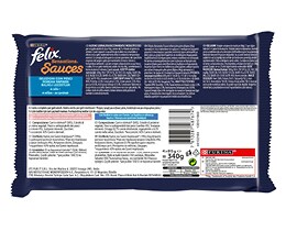 FELIX | Γατοτροφή Sensations Sauces Σολομός και Σαρδέλα 4x85g