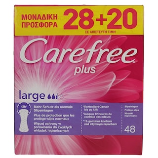 CAREFREE | PANTYLINERS LARGE 28ΠΙΕΨΕΣ +20 PIECES