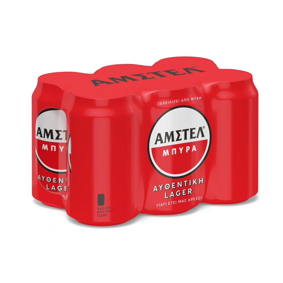 AMSTEL Μπύρα Lager Κουτί 6x330ml