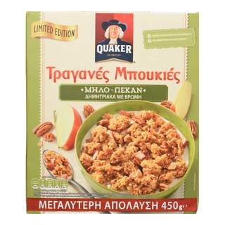 QUAKER | ΔΗΜΗΤΡΙΑΚΑ ΤΡΑΓΑΝΕΣ ΜΠΟΥΚΙΕΣ ΜΗΛΟ ΠΕΚΑΝ 450 GR