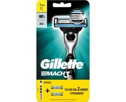 GILLETTE | ΞΥΡΙΣΤΙΚΕΣ ΜΗΧΑΝΕΣ(ΣΥΣΤΗΜΑΤΑ) MACH 3 ME 2 ANTAΛΛΑΚΤΙΚΑ 1TEM