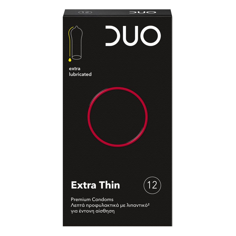 DUO Προφυλακτικά Extra Thin 12 Τεμάχια