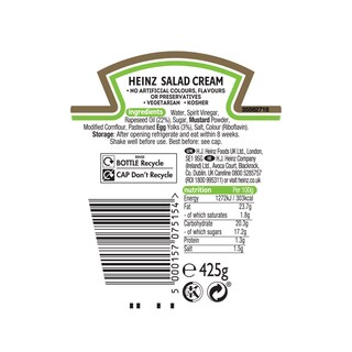 HEINZ | Σάλτσα Για Σαλάτα Salad Cream 425g