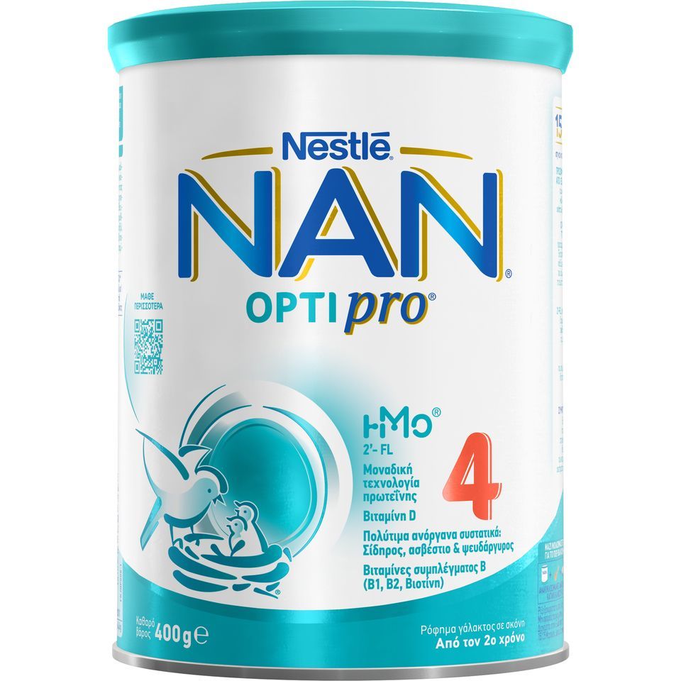 NAN Γάλα Νηπιακό Σκόνη Optipro Νο4 2+ Ετών 400gr