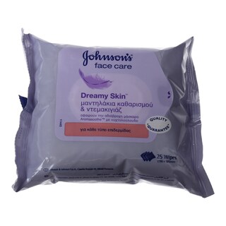 JOHNSON | ΜΑΝΤΗΛΑΚΙΑ ΚΑΘΑΡΙΣΜΟΥ DREAMY FACIAL WIPES 25 ΤΕΜ