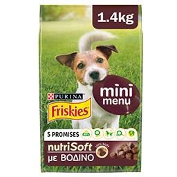 FRISKIES | Ξηρά Τροφή Mini Menu Για Ενήλικους Μικρόσωμους Σκύλους Βοδινό 1.4 Kg