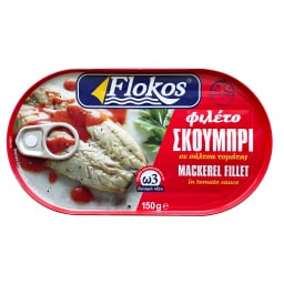 FLOKOS | Σκουμπρί Φιλέτο σε Σάλτσα Τομάτας 150g