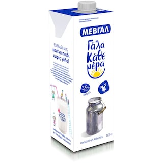 ΜΕΒΓΑΛ | MILK 3,5 % ΛΙΠΑΡΑ ΟΛΗ ΜΕΡΑ ΓΑΛΑ 1 LT