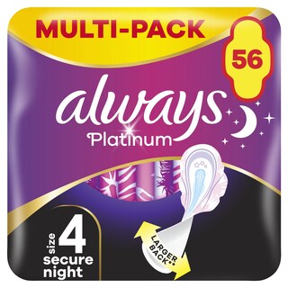 ALWAYS | Σερβιέτες Secure Night Αποκλειστικά Online 56 Τεμάχια