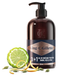 GILLETTE | KING C | Gel Καθαρισμού King C Beard & Face 350ml
