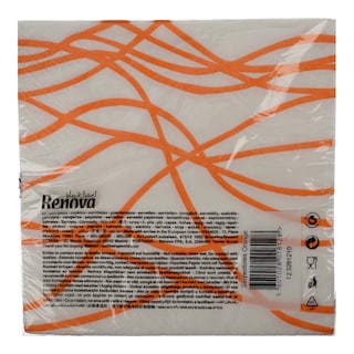RENOVA | Χαρτοπετσέτες Serpentines Orange 20 Τεμάχια