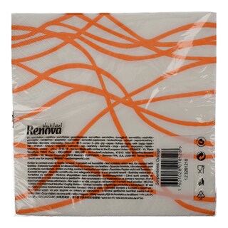 RENOVA | Χαρτοπετσέτες Serpentines Orange 20 Τεμάχια