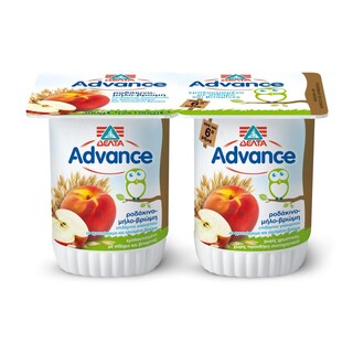 ADVANCE | Επιδόρπιο Γιαουρτιού Παιδικό Ροδάκινο Μήλο Βρώμη 2Χ150gr