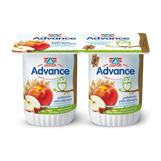 ADVANCE | Επιδόρπιο Γιαουρτιού Παιδικό Ροδάκινο Μήλο Βρώμη 2Χ150gr