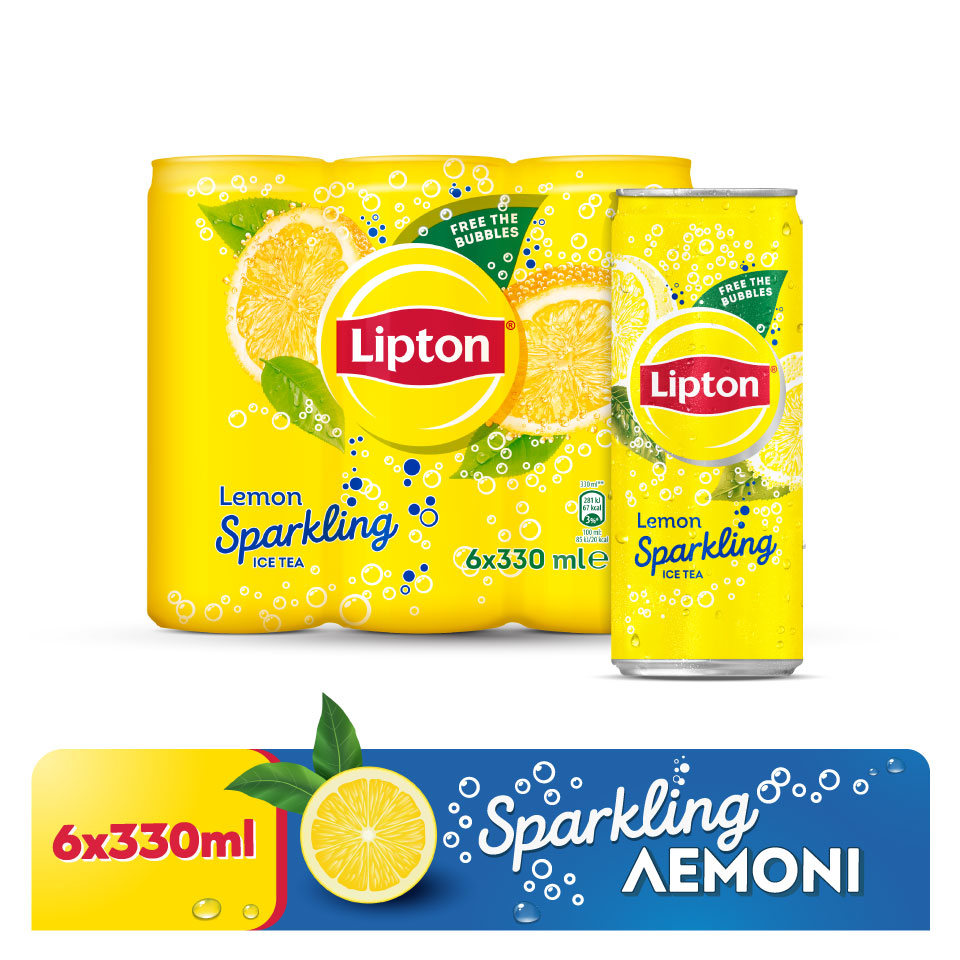 LIPTON Ice Tea Λεμόνι Ανθρακούχο 6x330ml