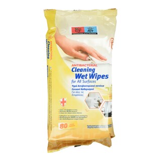 PB | Πανάκια Καθαρισμού Αντιβακτηριακά Λεμόνι 80 Τεμάχια