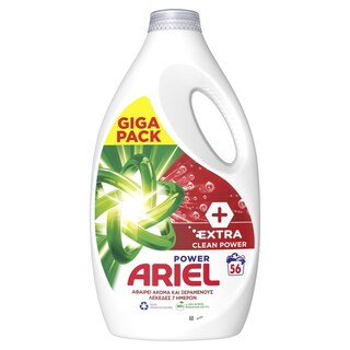 ARIEL | Υγρό Πλυντηρίου Ρούχων Extra Clean Power 56 Μεζούρες