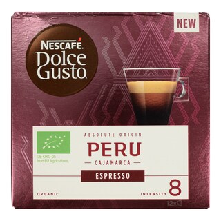 NESCAFE | DOLCE GUSTO | ΚΑΦΕΣ ΚΑΒΟΥΡΔΙΣΜΕΝΟΣ ΒΙΟΛΟΓΙΚΟΣ PERU 72 GR