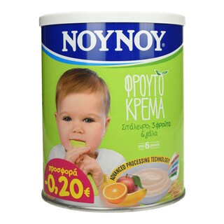 ΝΟΥΝΟΥ | Βρεφική Κρέμα Φρουτόκρεμα 3 Φρούτα 300g Έκπτωση 0.20Ε