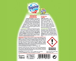 TOPINE | Spray Καθαρισμού Total Power Απολυμαντικό Μικροβιοκτόνο 750ml