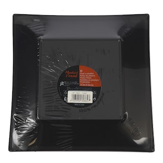 - | ΠΙΑΤΑ ΠΛΑΣΤΙΚΑ ΤΕΤΡΑΓΩΝΑ ΜΑΥΡΑ 23 CM 8 TEM