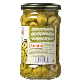 XENIA | Green Olives Slices 40% Less Salt 150g