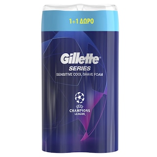 GILLETTE | SERIES | Αφρός Ξυρίσματος Series Sensitive Cool 250ml 1+1 Δώρο