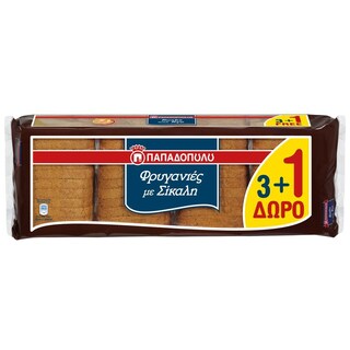 ΠΑΠΑΔΟΠΟΥΛΟΥ | Φρυγανιές Σίκαλης 4x80g