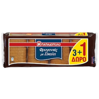 ΠΑΠΑΔΟΠΟΥΛΟΥ | Φρυγανιές Σίκαλης 4x80g