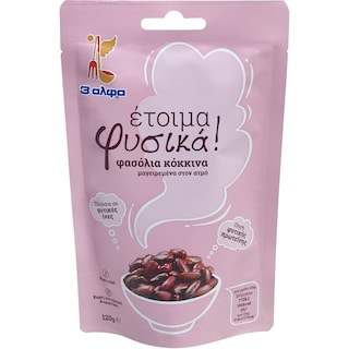 3Α | Φασόλια Κόκκινα Έτοιμα Φυσικά 120gr